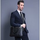 Мужская сумка портфель VORMOR для ноутбука, черная П1143