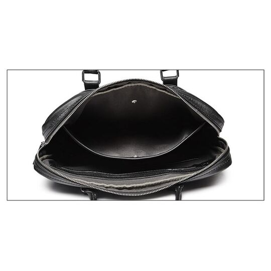 Мужская сумка портфель VORMOR для ноутбука, черная П1143