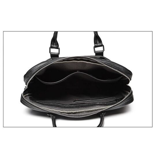 Мужская сумка портфель VORMOR для ноутбука, черная П1143