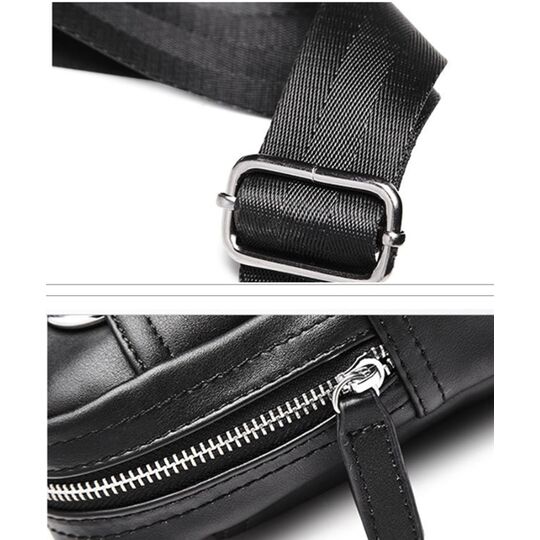 Мужская сумка портфель VORMOR для ноутбука, черная П1143