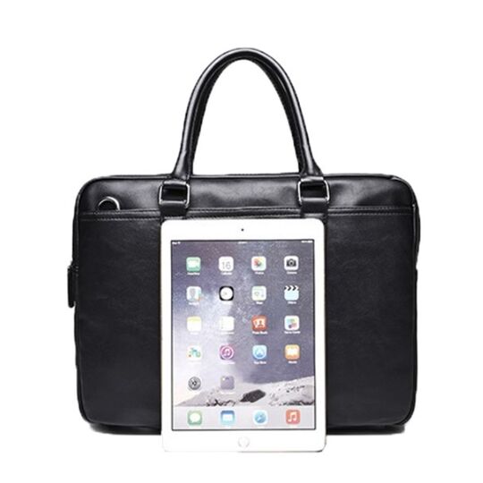 Мужская сумка портфель VORMOR для ноутбука, черная П1143