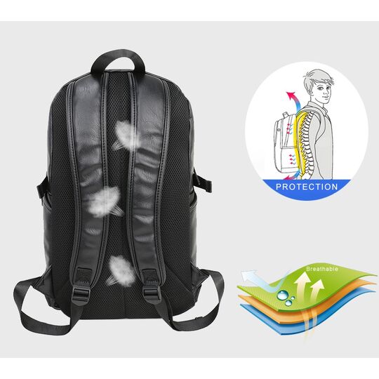 Чоловічий рюкзак VORMOR для ноутбука, чорний П1144 Чоловічий рюкзак VORMOR для ноутбука, чорний П1144