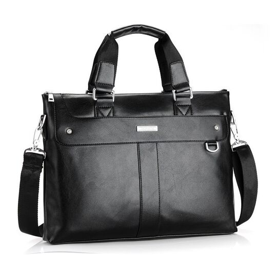 Мужская сумка портфель VORMOR для ноутбука, черная П1145