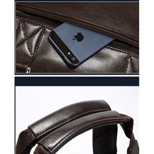 Чоловіча сумка портфель VORMOR для ноутбука, чорна П1145