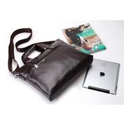Чоловіча сумка портфель VORMOR для ноутбука, коричнева П1146