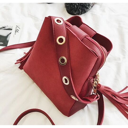Женская сумка, красная П1156