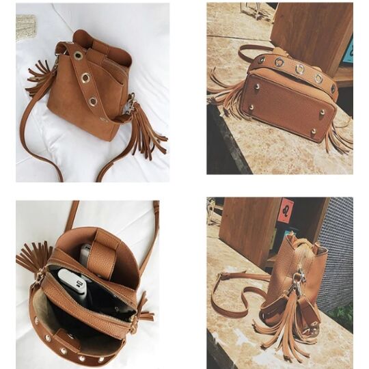 Жіноча сумка, коричнева П1157