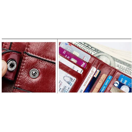 Женский кошелек KAVI'S, красный П1184