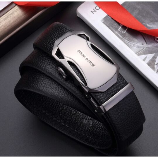 Мужской ремень BISON DENIM, черный П0017