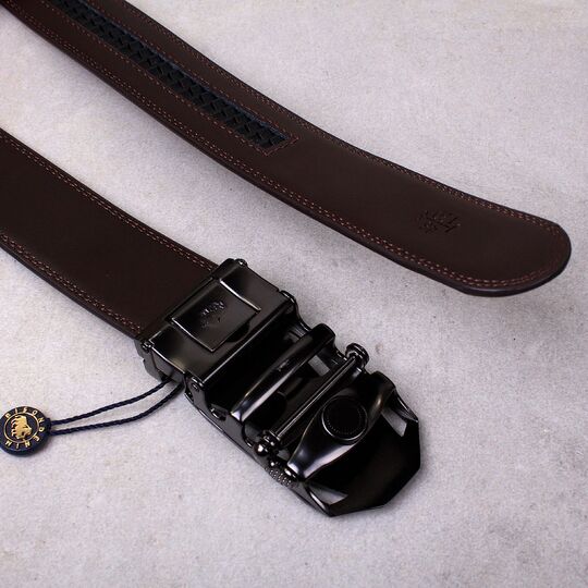 Чоловічий ремінь BISON DENIM, коричневий П0018 Чоловічий ремінь BISON DENIM, коричневий П0018