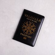 Обкладинка для паспорта, Вальхалла, чорна П1243