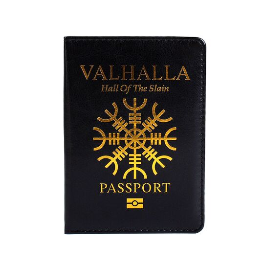 Обложка для паспорта, Вальхалла, черная П1243