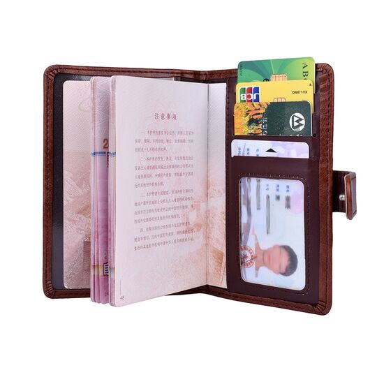 Обкладинка для паспорта, візитниця Winligture коричнева П1244