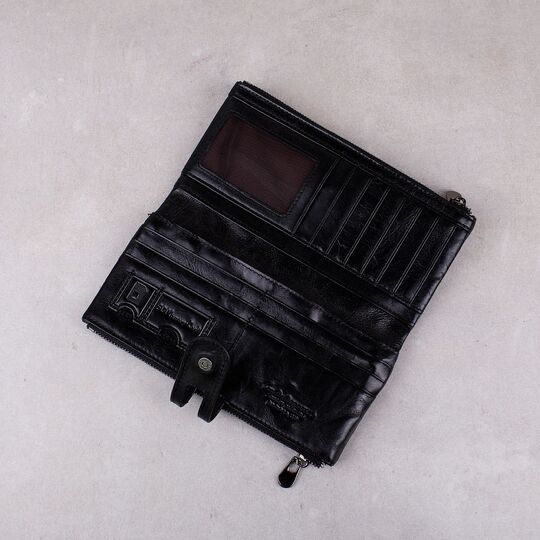 Жіночий гаманець клатч Contact'S, чорний П1246