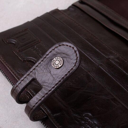 Жіночий гаманець клатч Contact'S, коричневий П1247