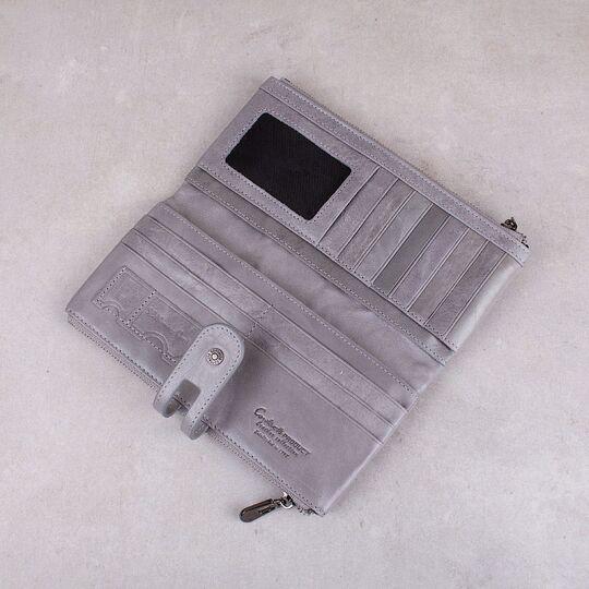 Жіночий гаманець клатч Contact'S, сірий П1248