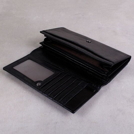 Женский кошелек клатч Contact’S, черный П1253