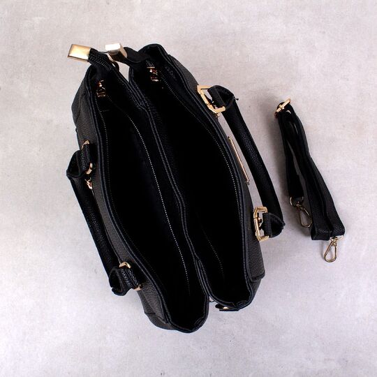 Жіноча сумка, чорна П0024