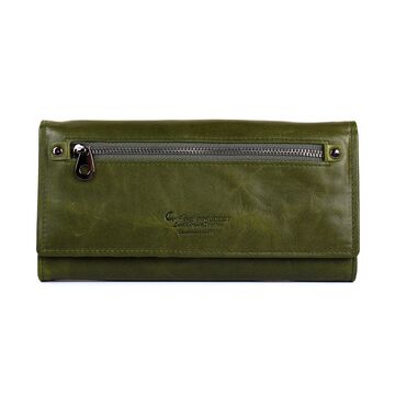 Жіночий гаманець клатч Contact'S, зелений П1254