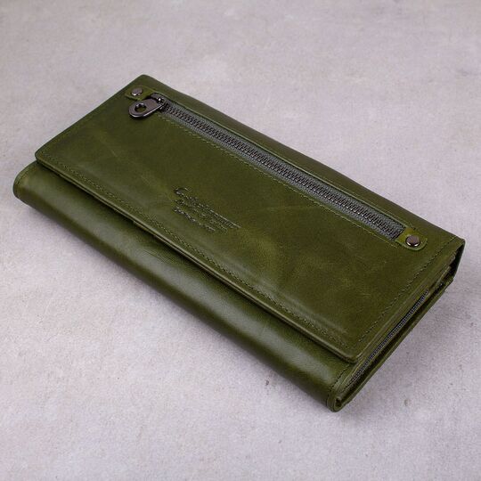 Жіночий гаманець клатч Contact'S, зелений П1254