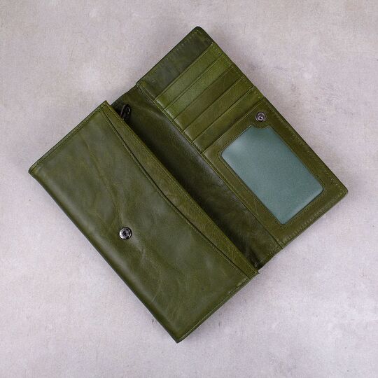 Жіночий гаманець клатч Contact'S, зелений П1254