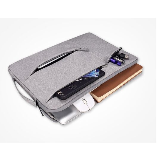 Сумки для ноутбуков - Сумка GOOJODOQ, для ноутбука серая П2740