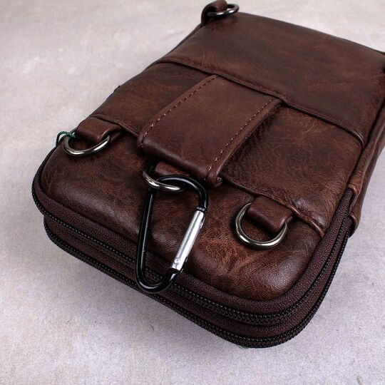 Барсетки - Мужская сумка JEEP BULUO коричневая П1272