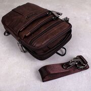 Барсетки - Мужская сумка JEEP BULUO коричневая П1272