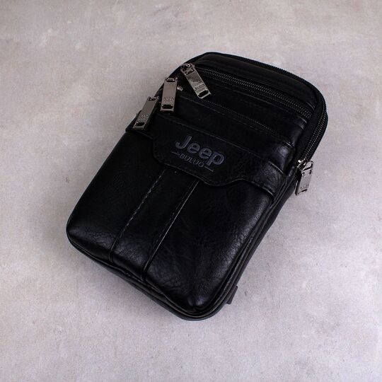 Барсетки - Чоловіча сумка JEEP BULUO чорна П1273