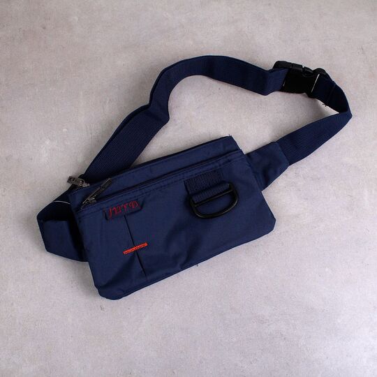 Сумка поясна, бананка, синя П1285 Сумка поясна, бананка, синя П1285