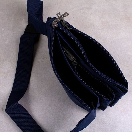 Сумка поясна, бананка, синя П1285 Сумка поясна, бананка, синя П1285