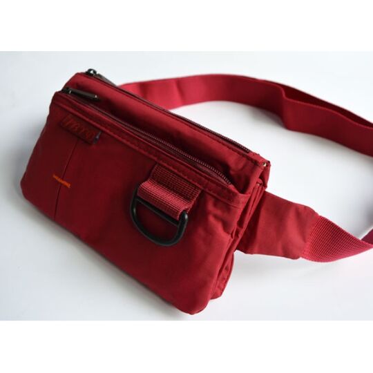 Сумка поясна, бананка, червона П1286
