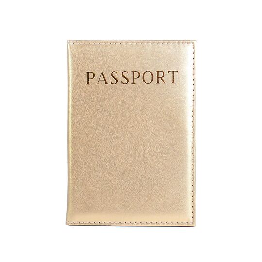 Обложка для паспорта, золотистая П1287