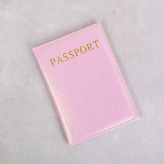 Обложка для паспорта, розовая П1289