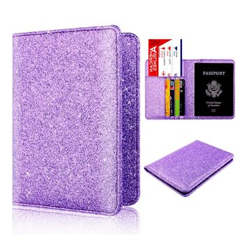 Обкладинка для паспорта, фіолетова П1296