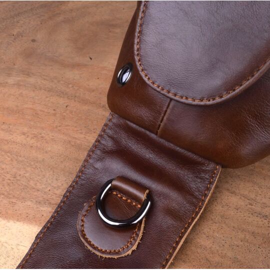 Чоловіча сумка слінг на плече AETOO, коричнева П1301