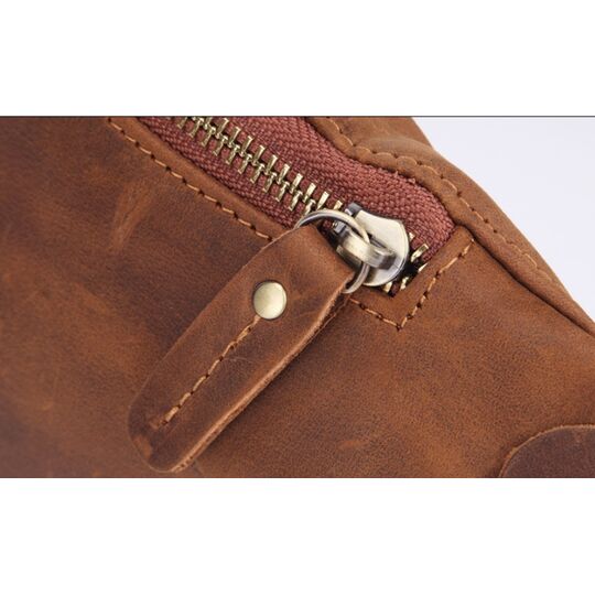 Чоловіча сумка поясна, бананка Misfits, коричнева П1302 Чоловіча сумка поясна, бананка Misfits, коричнева П1302