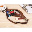 Чоловіча сумка поясна, бананка Misfits, коричнева П1302 Чоловіча сумка поясна, бананка Misfits, коричнева П1302