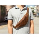 Чоловіча сумка поясна, бананка Misfits, коричнева П1302 Чоловіча сумка поясна, бананка Misfits, коричнева П1302