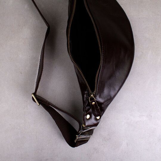 Мужская сумка поясная, бананка Misfits, коричневая П1303