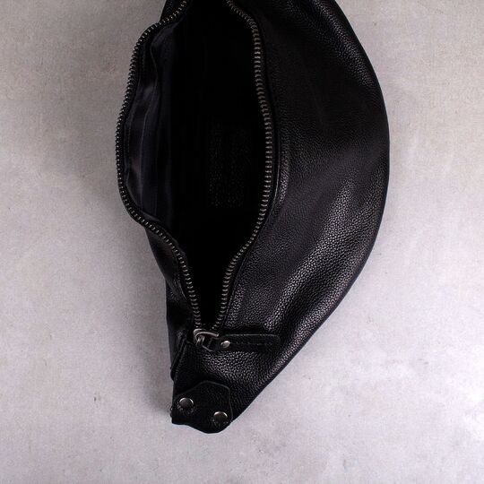 Чоловіча сумка поясна, бананка Misfits, чорна П1305