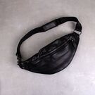 Чоловіча сумка поясна, бананка Misfits, чорна П1305