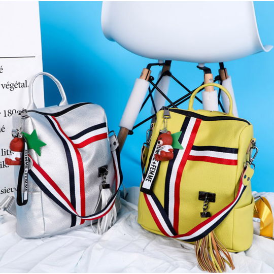 Жіночий рюкзак LISM, сріблястий П1324