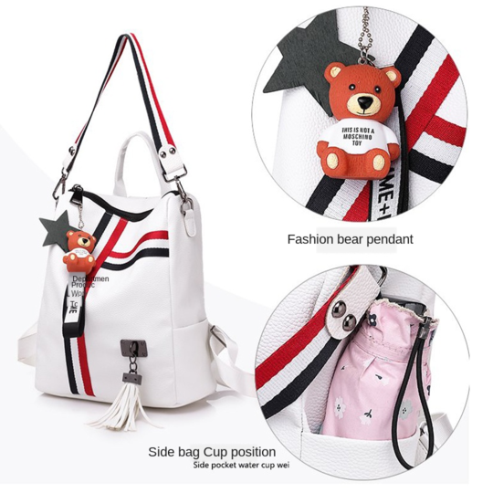 Жіночий рюкзак LISM, сріблястий П1324