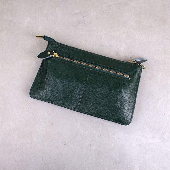 Женская сумка клатч, зеленая П1332