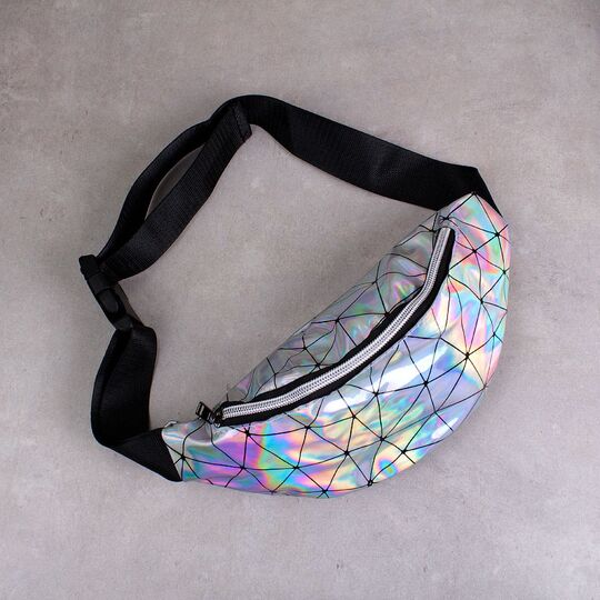 Жіноча поясна сумка, бананка, біла П1335