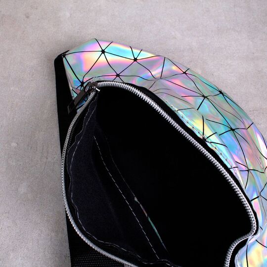 Жіноча поясна сумка, бананка, біла П1335