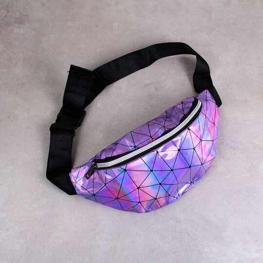 Женская поясная сумка, бананка, фиолетовая П1336 Женская поясная сумка, бананка, фиолетовая П1336