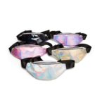 Жіноча поясна сумка, бананка, фіолетова П1338