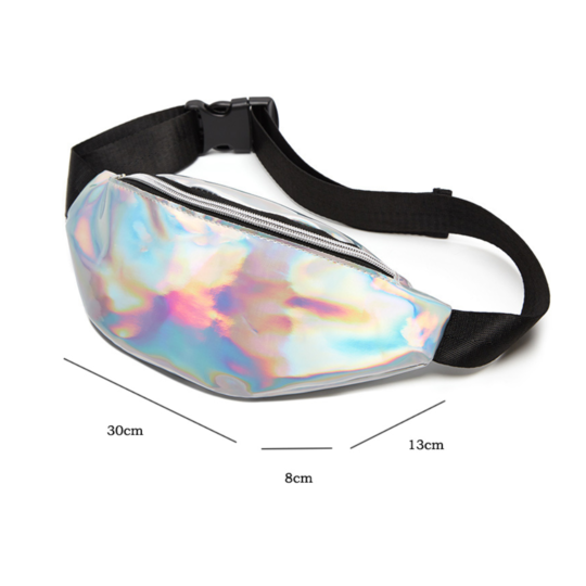 Жіноча поясна сумка, бананка, фіолетова П1338